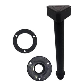 SEAVIEW Vault Pro Center Drain Plug | 8" Long for Better Reach | Drain Plug + Garboard + Gasket | Top Boat Plug & IBEX Innovation Winner | No Tools Required to Loosen Boat Drain Plug | Black Plastic