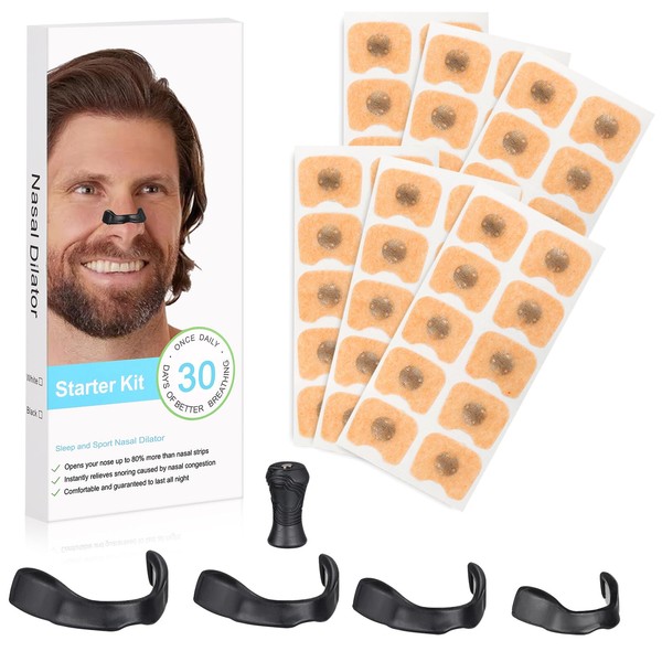 Dyserbuy Nasal Strips, 30 Pairs Magnetic Nose Strips Breathing, Anti-Snoring