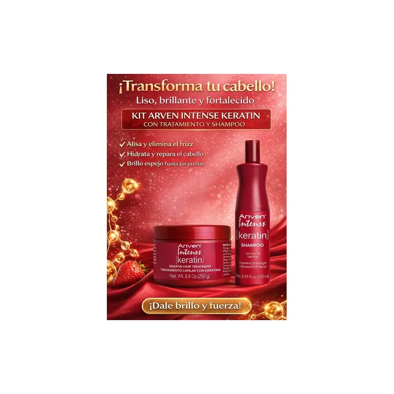 Kit Anven Intess Shampoo + Mascarilla Tratamiento Keratin