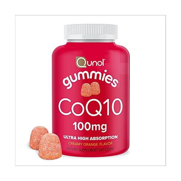 CoQ10 Gummies by Qunol, 100 mg, Delicious Gummy Supplements, Helps Support Heart Health, 60 ct
