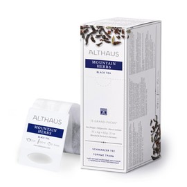 Althaus Tea Mountain Herbs ⋅ Black Tea in Large Tea Net ⋅ Grand Pack ⋅ Black Tea with Thyme ⋅ 15 x 4g