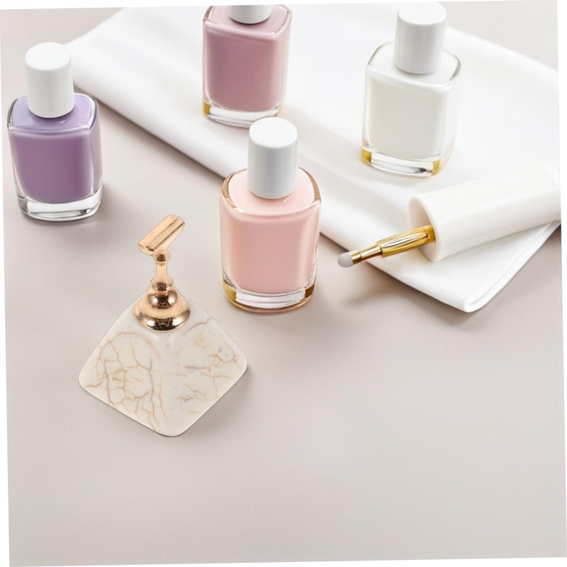 FOMIYES 10pcs Magnetic Nail Stands with Elegant Turquoise Base Stable