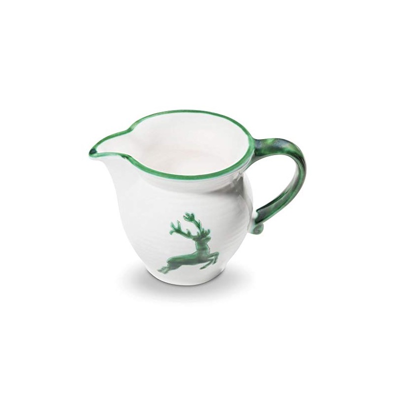 GMUNDNER KERAMIK Milk Jug Smooth Capacity 0.3 Litres Green Deer