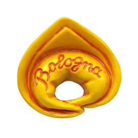 3D Fridge Magnet Vintage Tortellino Flag Italy Fridge Magnet Decoration Bologna for Magnetic Board, Home and Kitchen, Office