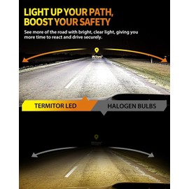 9005 9006 Light Bulbs Combo, 150,000LM 15X Super Bright HB3 HB4 Driving Light Bulbs 6500K Cool White, 1:1 Halogen Mini Size, 70,000Hrs Lifespan, Plug and Play, Pack of 4