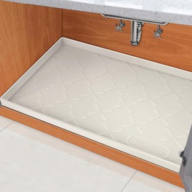 SIKADEER 31" x 19" Under Sink Mat Waterproof, Silicone Mat Kitchen Drawer Shelf and Cabinet Liner, Sink Protector for Kitchen Organizers and Storage, Boot Tray Pet Food Mats