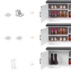 HOMSHO 2-Tier Storage Bench, 39.4" Wide Shoe Bench with Padded