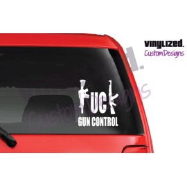 Orajet F GUN CONTROL Decal Sticker Pro Guns Rights 2nd Amendment NRA TRUMP MAGA Merica