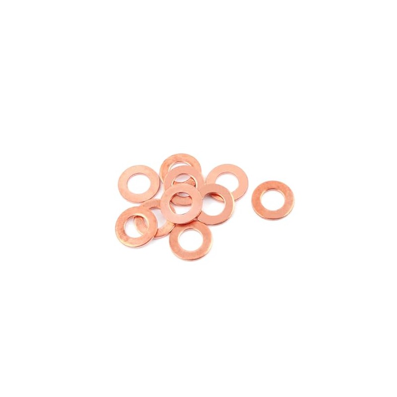 REPAIROCK 10pcs 6mm x 12mm x 1mm Flat Ring Copper