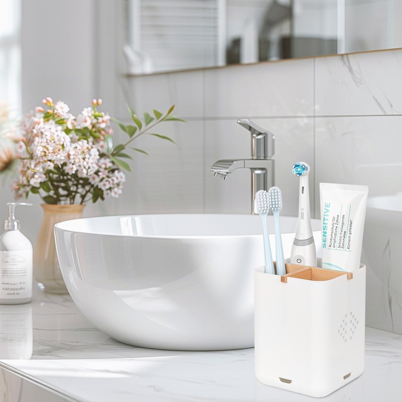 Toothbrush Holders for Bathroom Countertop, Detachable Electric Toothbrush Holder with