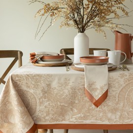 Benson Mills Harvest Heavyweight Engineered Jacquard Fabric Table Cloth, Décor for Fall, Harvest and Thanksgiving Tablecloth (Fall Countryside, 60" x 84" Rectangular)