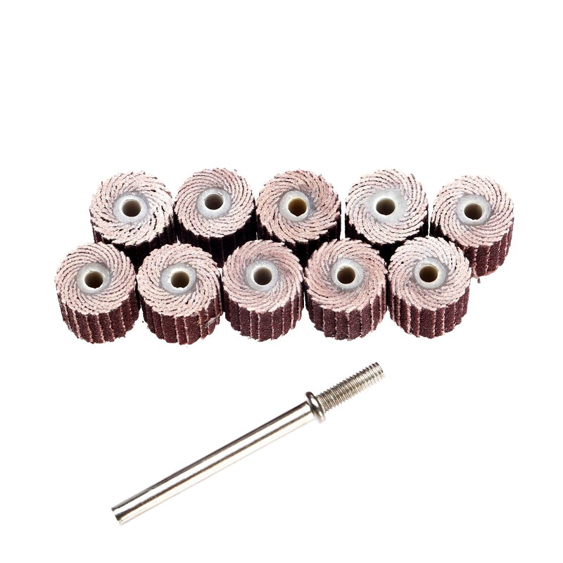 Dophee 10Pcs 240 Grit Flap Sanding Wheel Head Grinding Disc
