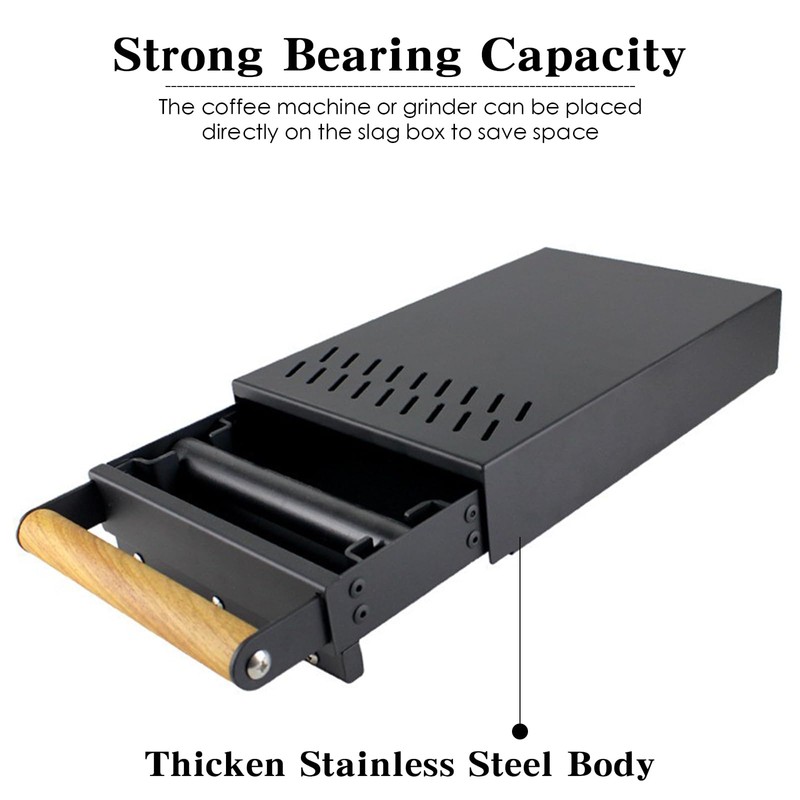 Handle Drawer Knock Box, Stainless Steel Detachable Coffee Stick Tapping