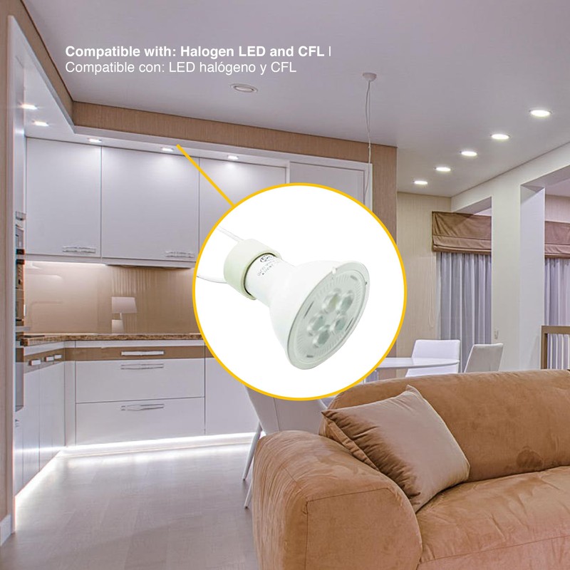 GU10 Base Socket 6 Pack Ceramic Socket Lamp Connector with