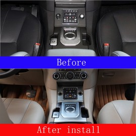 BEINSTOCK for Discovery 4 LR4 2010-2016 ABS Matte Silver Center Console Gear Shift Frame Cover Trim Cover Trim Accessories