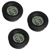 DOOCECIY 3 PCS Reptile Thermometer, Digital Hygrometer Humidity Sensor Meter