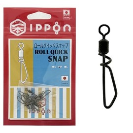 IPPON Roll Quick Snap, S Size, 8 Pieces - L Size, 8 Pieces, Made in Japan, Swivel, Rigging, Fishing, Rigging (M Size, 8 Pieces, 35 LB, 35 kg))