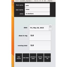 filemaler pro COUMADIN DOSE TRACKER