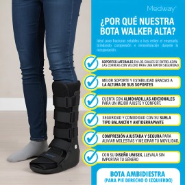 Bota Alta Ortopédica Walker Férula Tobillo Inmovilizadora