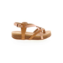VOLATILE Women's Engie Multi Strap Thong Sandal, Rose Gold, 8M
