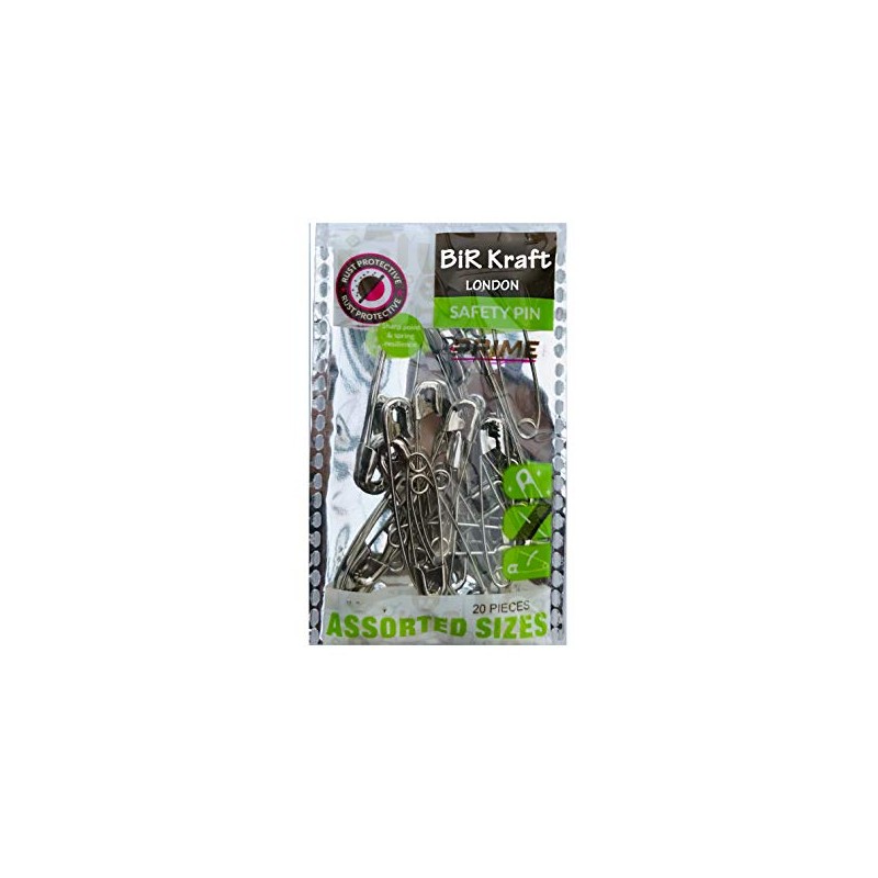 Safety Pins Medium Size Safety Pins Pack of 20 Kraft