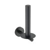 WENKO Bosio Toilet Roll Holder Black Matt Stainless Steel Rustproof