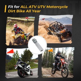 M MATI Quick Release Flag Pole Holder Silver Hold 1/4'' Flag Poles for UTV All Year for ATV All Year for Motorcycle All Year for Dirt Bike Year