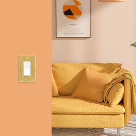 GOLD Rhinestone Decorator Light Switch Cover Colored Bling Outlet Cover Colorful Shiny Sparkle Bling Crystal Wall Plate Cover GOLD Bling Socket Cover