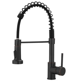 Oil Rubbed Bronze Kitchen Faucet,AIMADI Commercial Single Handle Single Hole Bronze Kitchen Faucet with Pull Down Sprayer grifo para fregaderos de cocina