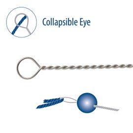 Griffin Soft Twisted Wire Needles, Heavy Flexible Beading Needle, Pack of 25, Large Round Eye and Easy to Thread, Collapsible Eye Holds Threads, German Made, Use for Pearl Knotting and Silk Cord