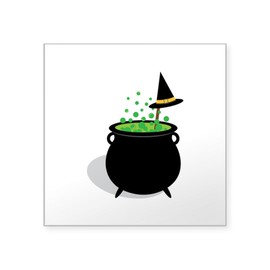CafePress Brewing Cauldron Sticker Square Bumper Sticker Car Decal