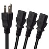 Computer Power Splitter Cord, NEMA 5-15P to 3X C13 -