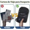 Cartera de Viaje Antirrobo, Bloqueo RFID y Bolsillo Oculta para