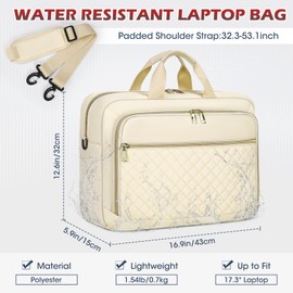 NEWHEY Laptop Bag 17.3 inch Briefcase for Women Large Laptop Case Computer Bag Work Bag Messenger Bag for Business/Office Travel/College