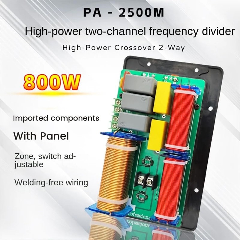 berjalan 800W 2 Way Speaker Audio Frequency Divider Treble Bass