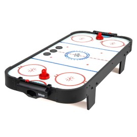 GoSports 40 Inch Table Top Air Hockey Game for Kids - AC Outlet Powered Motor - Black or Oak