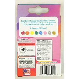 Crayola Uni-Crayons 8 Count Flip Top Box Unicorn Colors