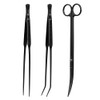 LINLAN 9.8-Inch Aquarium Aquascaping Tool Kit, Fully Rounded Edges Curved