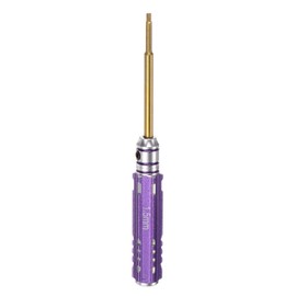 sourcing map RC Hex Screwdriver 1.5mm Mini Titanium Hexagon Screwdrivers Wrench RC Hex Driver Repair Tool for RC Models Car Helicopter Boat, Purple