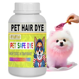 Eyaeyao Pink Dog Hair Dye, 7 Fl Oz (250 ml) Pet Safe Dye, Pet Grooming, Permanent Pet Hair Dye Stain, Safely Used, Dog Grooming, Pet Dye Bright Color for All Pets Fur Dye (Pink, 7 Fl Oz (250 ml))