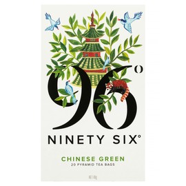 96° Chinese Green Tea - 20 Pyramid Tea Bags, Individually Wrapped, Delicate, Sweet and Grassy, Biodegradable Plant-Based Bags