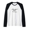 Mustang Emblem Raglan Baseball Tee