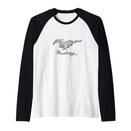 Mustang Emblem Raglan Baseball Tee