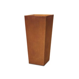 Kante 28" H Concrete Tall Tapered Planter, Large Outdoor Indoor Garden Plant Pot with Drainage Hole and Rubber Plug Home and Patio, Faux Weathering Steel