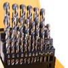 ROGAPER 29Pcs Drill Bit Set, 135 Tip HSS with Black