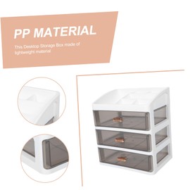 CAXUSD Office Storage Box Multi Makeup Organizer Tabletop Storage Case for Cosmetics Skincare Sundries for Home Bedroom Office Use