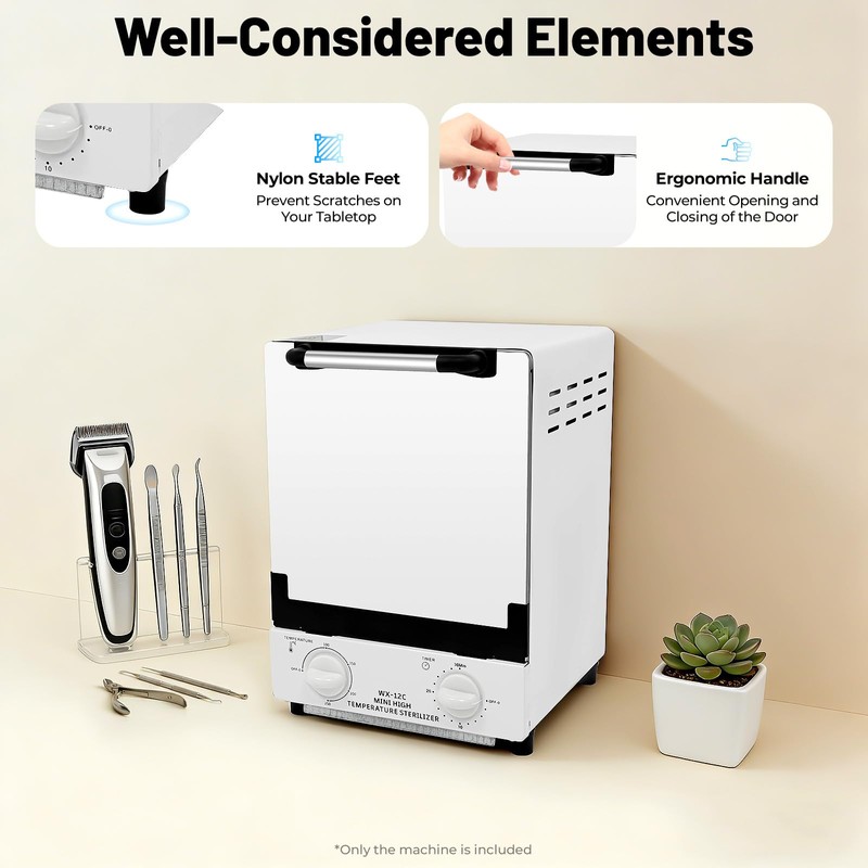12L Dry Heat Sterilizer for Nail Tools, High-Temperature Salon Unit