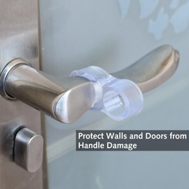 6 PCS Door Handle Bumpers, Door Handle Protectors, Door Stoppers for Walls Transparent Door Stopper Wall Protectors to Buffer Walls and Stop Wall Damage
