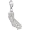 Rembrandt Sterling Silver California Charm with Lobster Claw Clasp, Charms