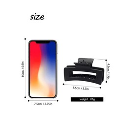 Simple Frosted Hollow out Non-slip Plain Large Hair Claws As Gift, Minimalist Matching Hair Claws Clip, Daily Makeup Face Wash Hair Accessories for Women Girls Fall:_Multicolor_one-size